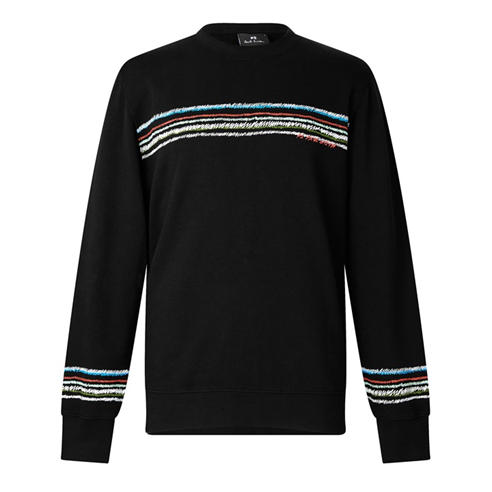 PS Paul Smith - Men's Stripe Crew Knit Cotton Long-Sleeve Jumper