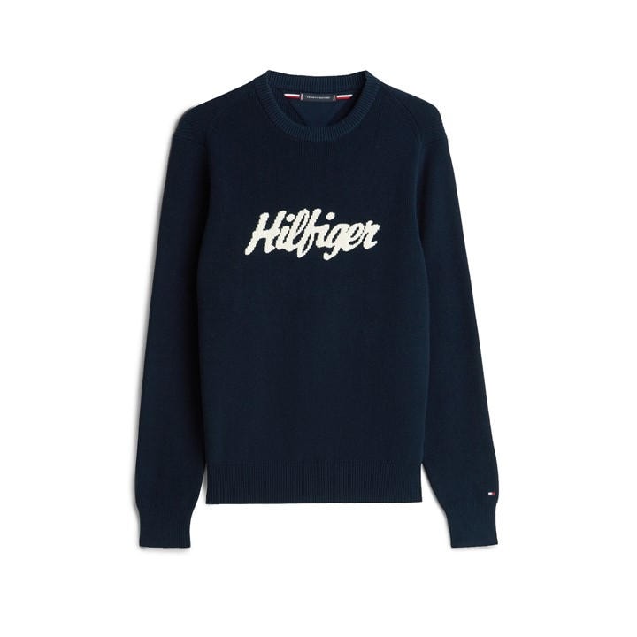 Tommy Hilfiger Men's Blue Tommy Tommy Logo Knt Sn61