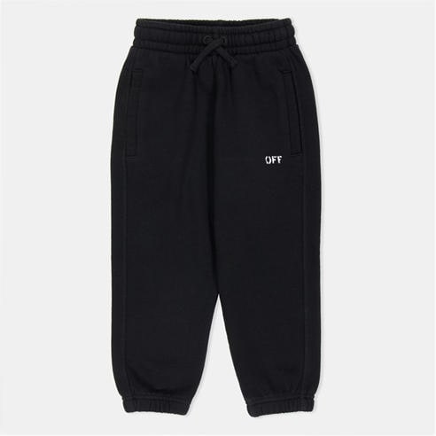 OFF WHITE - Kids Closed Hem Fleece Jogging Bottoms