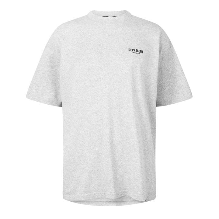 Represent Men's Grey Logo Cotton Owners Club T-Shirt Small