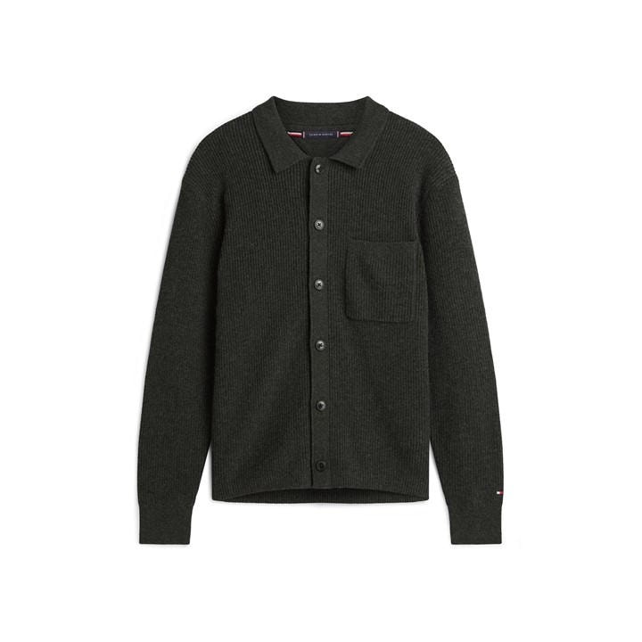 Tommy Hilfiger Men's Grey Tommy Rib Bttn Cardi Sn61