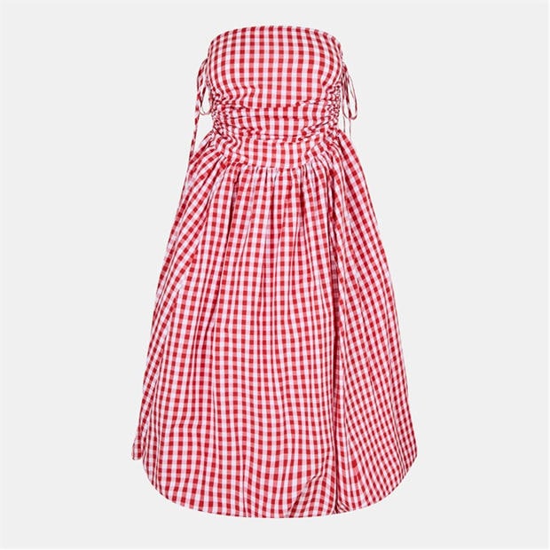 Chambray - AmyLynn - Women's Amy Lynn Alexa Shoulder Tie Ultra Mini Peplum Dress