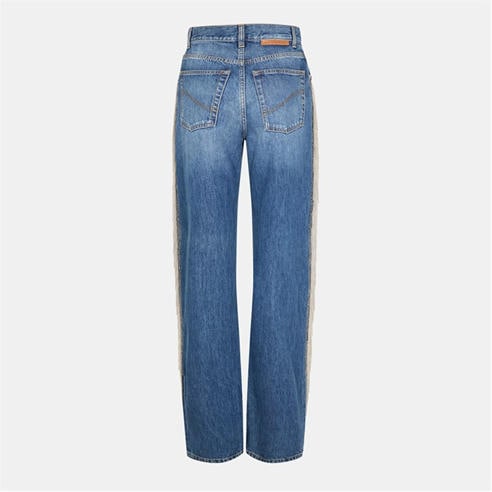STELLA MCCARTNEY - Women's Fringe Wide Leg Jeans