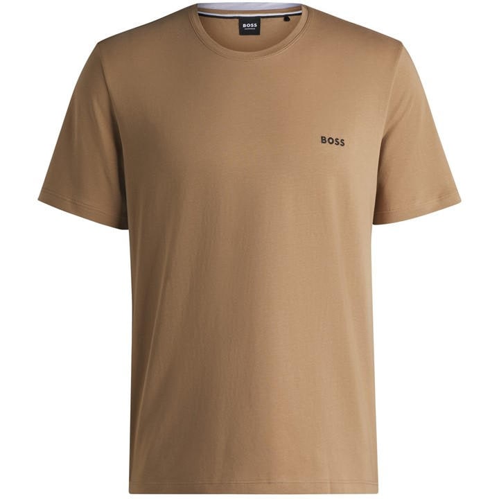Boss Men's Beige Mixmatch Premium Cotton T-Shirt