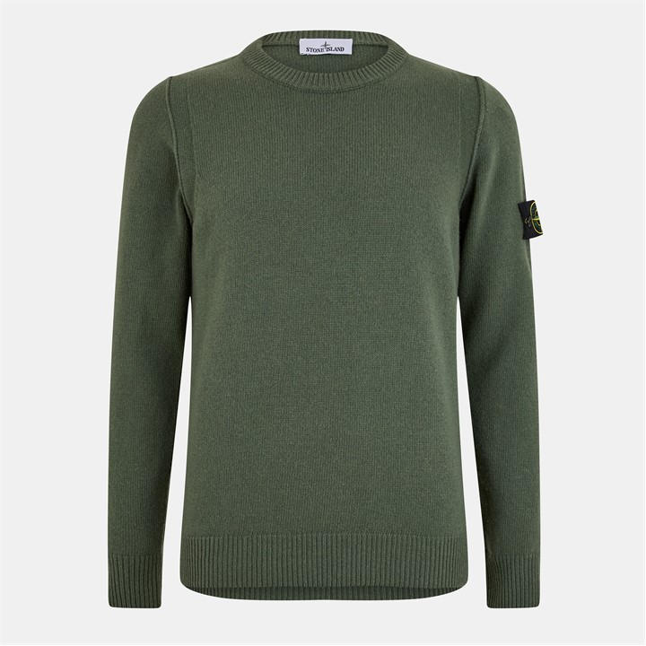 Stone Island Men's Green Crewneck Jumper Extra Large