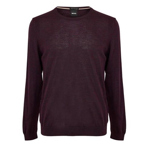 Boss - Men's Leno Knit Jumper Soft Virgin Wool