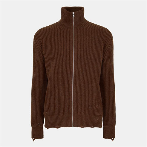 MM6 MAISON MARGIELA - Men's Zip-Through Knitted Cardigan