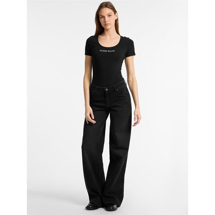 Guess Women's Black Gj Bodysuit Size 16