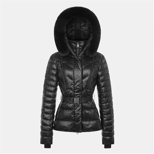 ARCTIC ARMY - Women's Aurora Belted Hooded Long Sleeve Short Puffer Jacket