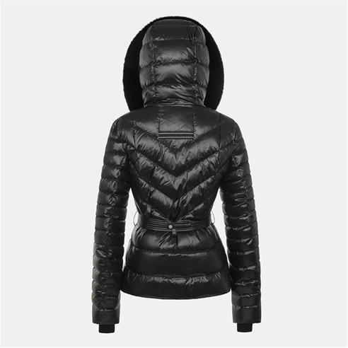 ARCTIC ARMY - Women's Aurora Belted Hooded Long Sleeve Short Puffer Jacket