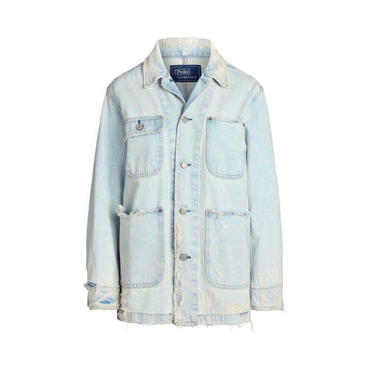 Polo Ralph Lauren Women's Blue Structured Denim Jacket - Size 12