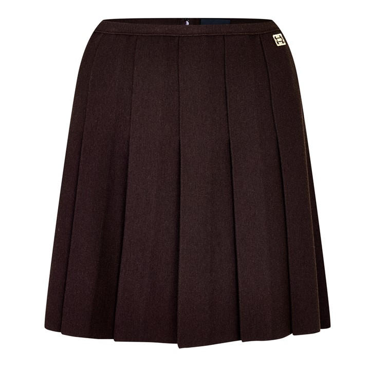 Givenchy Women's Brown Pleated Mini Skirt - Size 10