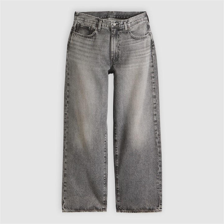 Levis Men's Grey Baggy Wide Leg Jeans