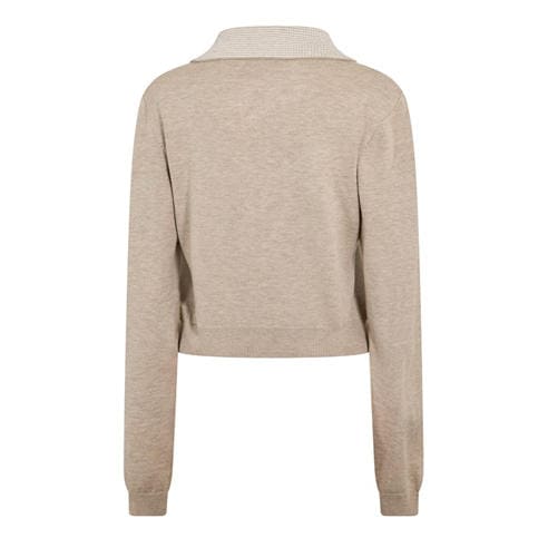 THE COUTURE CLUB - Womens Striped Collar Polo Shirt