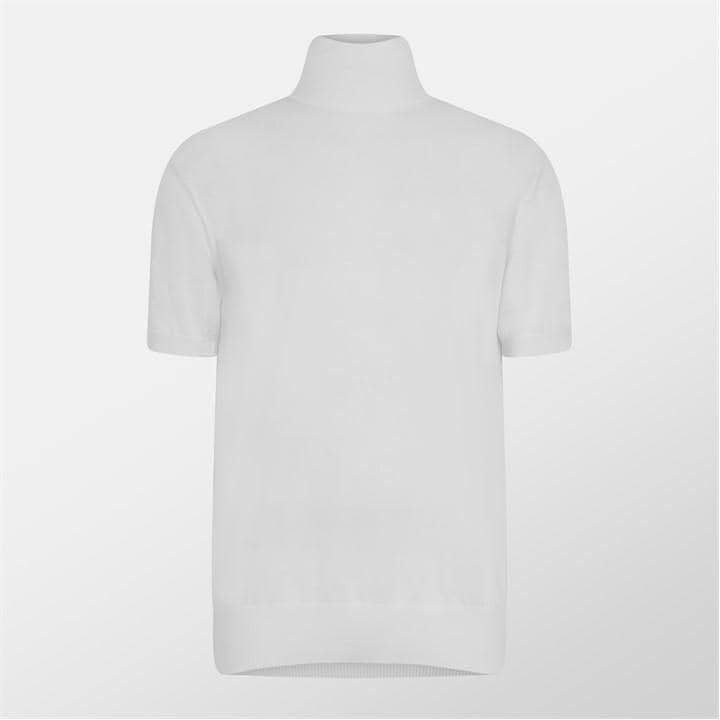Dolce And Gabbana Men's White Short Sleeve Turtleneck Medium