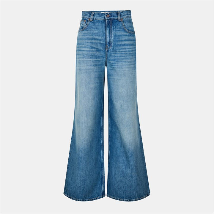 Chloe Women's Blue Wide Jeans Ld62