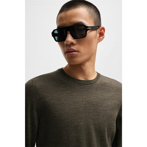 Boss - Men's Leno-P Knitted Crew Neck Jumper