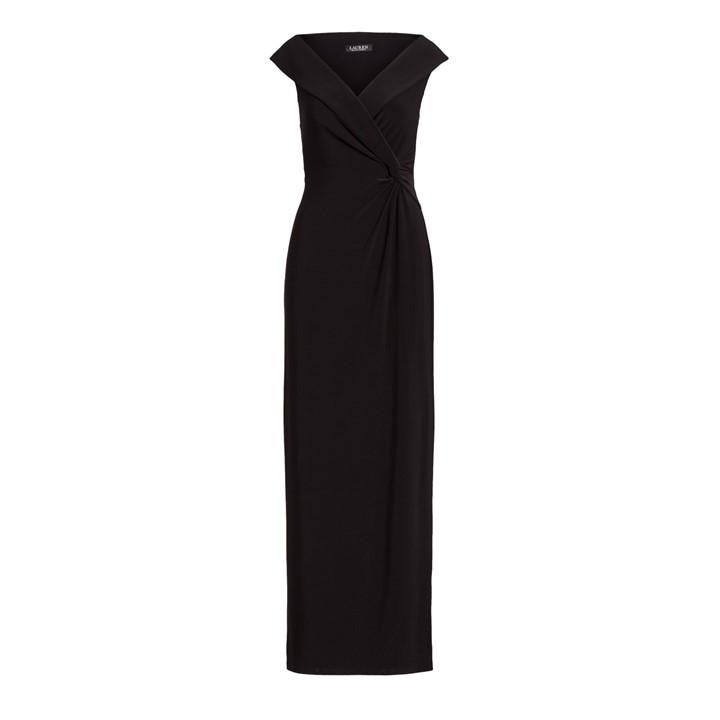 Lauren By Ralph Lauren Women's Black Leonidas Twist Gown - Size 10