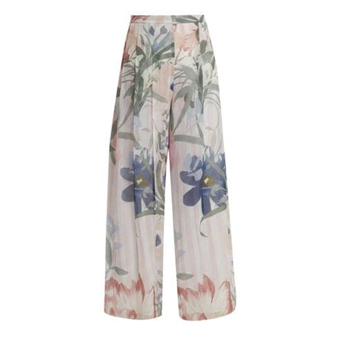 Ted Baker - Ted Baker Floral Pleated Chiffon Wide Leg Trousers