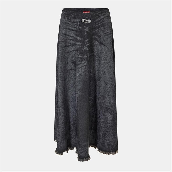 Diesel Women's Blue De-Hannie-Fsh Denim Skirt Size 10