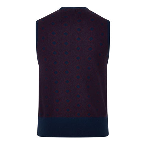 EMPORIO ARMANI - Men's Wool Cashmere Jacquard Crew-Neck Sweater Vest