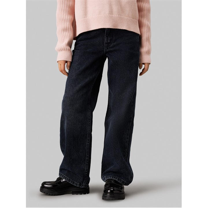 Calvin Klein Jeans Girls Blue Kids' Wide Leg Jeans