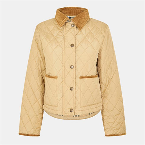 BURBERRY - Women's Oldham Diamond Quilted Insulated Quilted Jacket