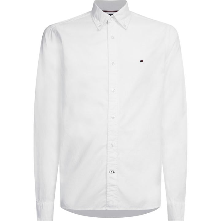 Tommy Hilfiger Core Flex Long Sleeve Poplin Shirt – White