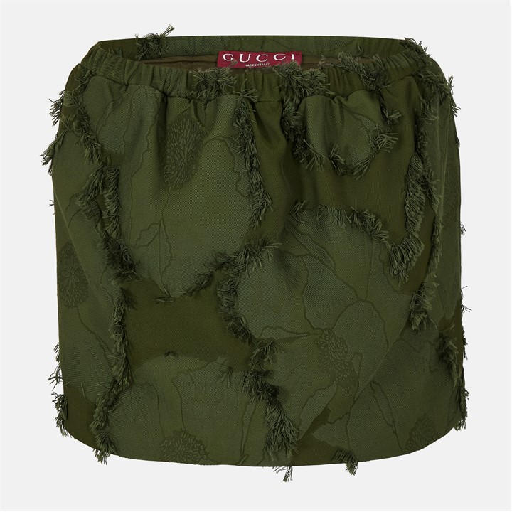 Gucci Women's Green Fil Coupe Mini Skirt - Size 10