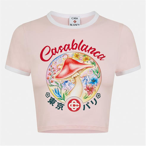 CASABLANCA - Women's Mushroom Fitted Baby Tee