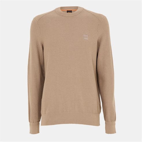 Boss - Mens BOSS ORANGE Cotton-Cashmere Long Sleeve Crew Neck Jumper (Anion)