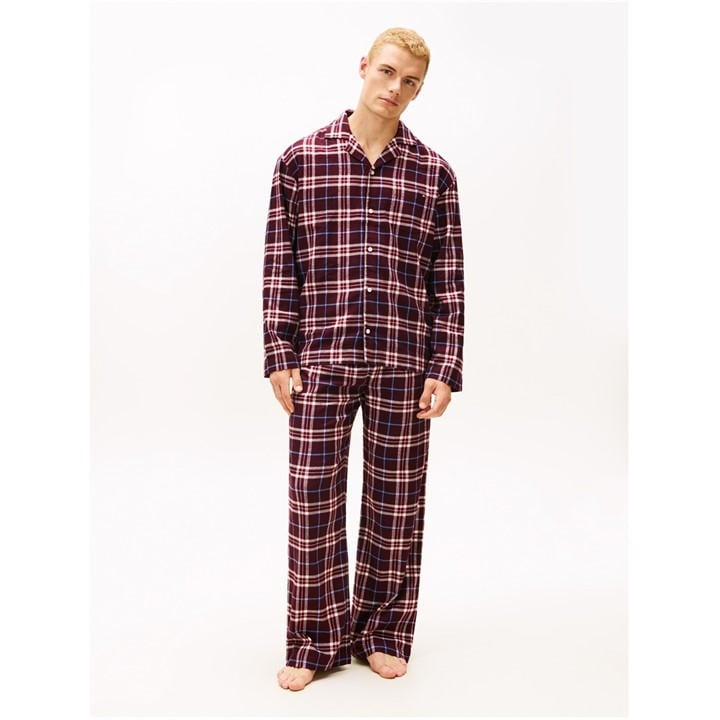 Tommy Hilfiger Men's Red Tartan Pyjama Set