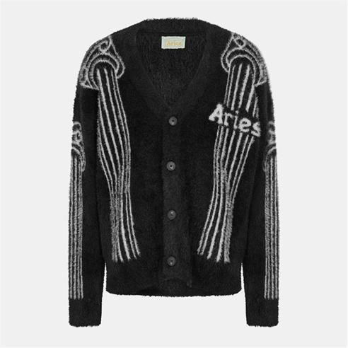 ARIES - Men's Column Knitted Crew Neck Jumper