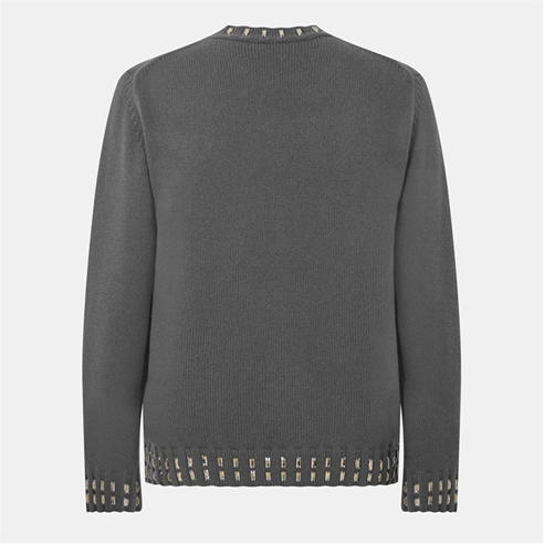 FENDI - Men's Knitted Textural Crew Neck Jumper