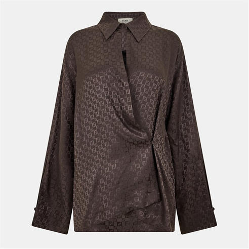 FENDI - Women's Long Sleeve Patterned Shirt