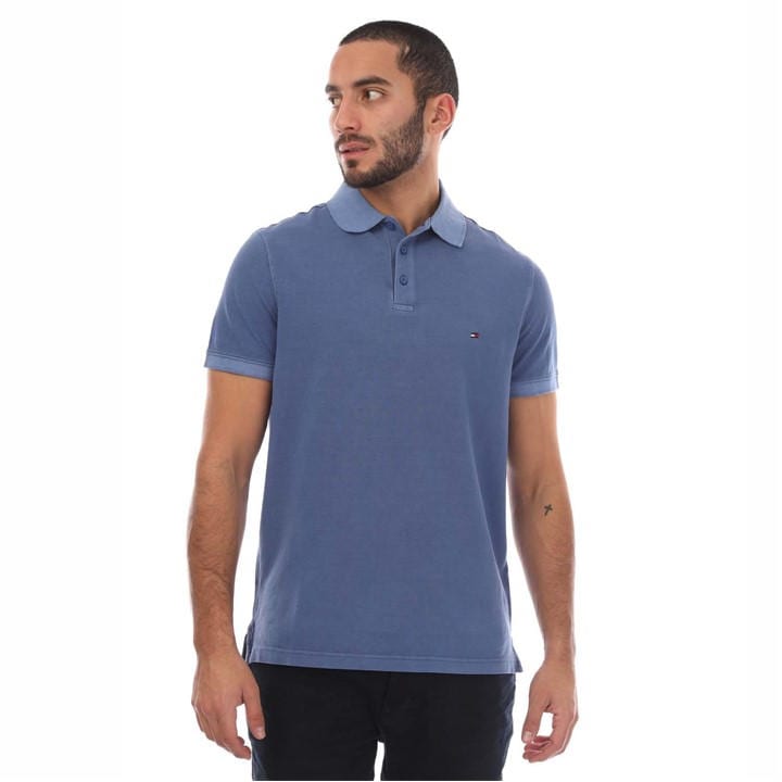 Tommy Hilfiger Garment Dye Regular-Fit Polo Shirt – Blue