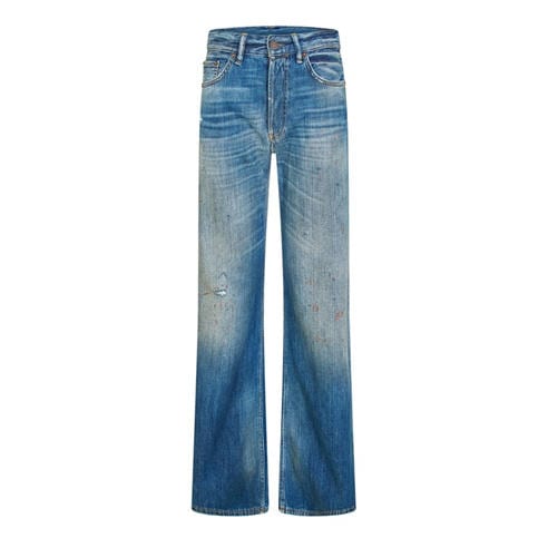 ACNE STUDIOS - Women's Mid Blue Wide Leg Jeans