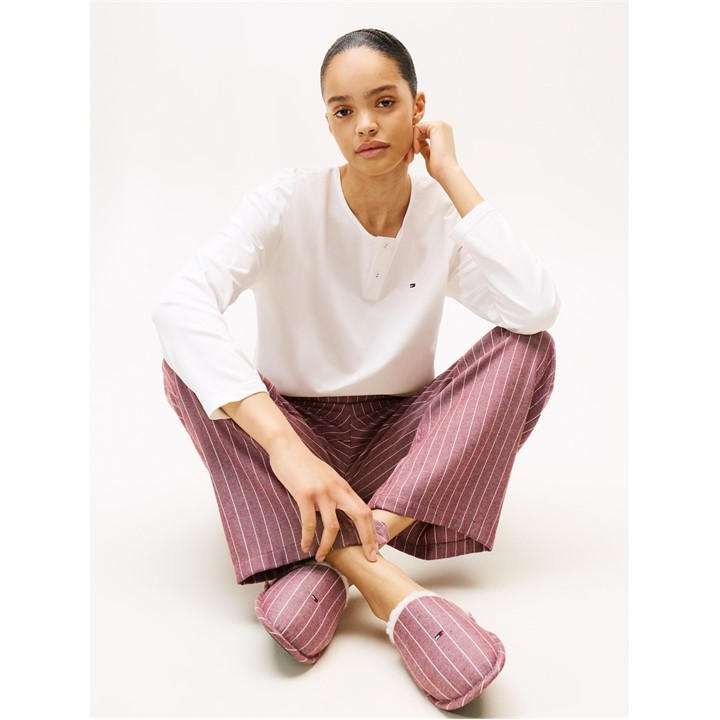 Tommy Hilfiger Women's Multi Thb Ls Pj Slppr Set Ld62