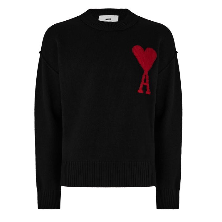 Ami Paris Men's Black De Coeur Sweatshirt - S