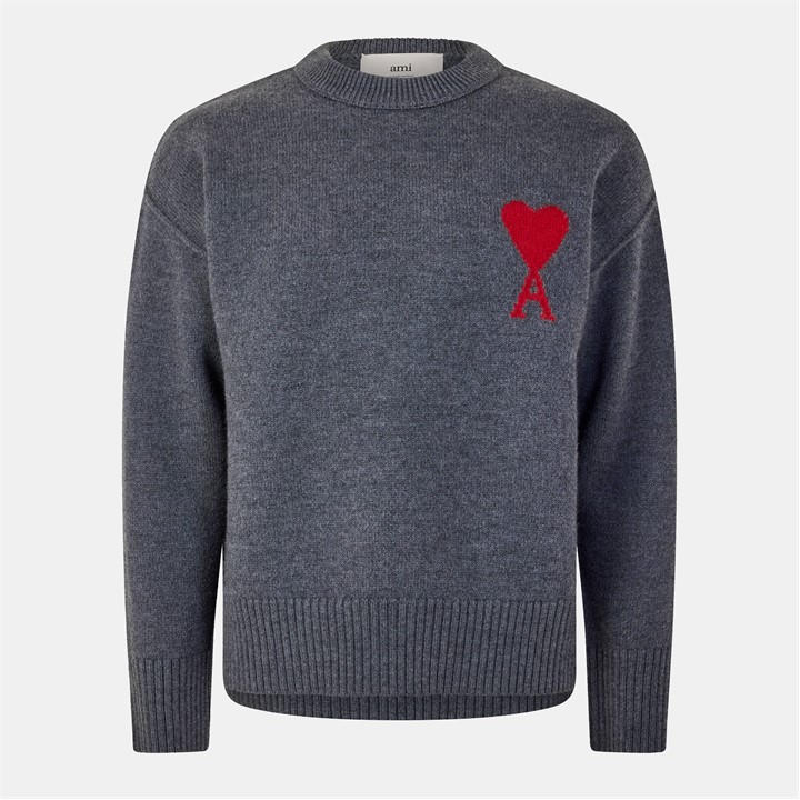 Ami Paris Men's Grey De Coeur Sweatshirt - S