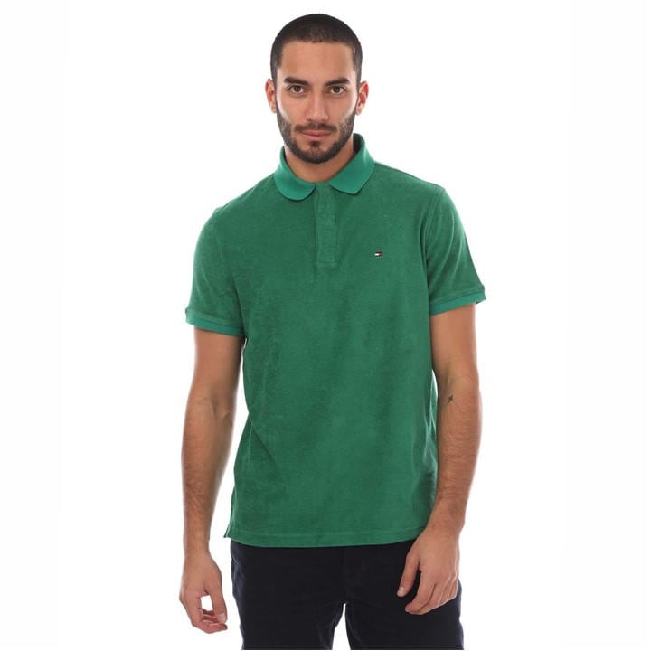 Tommy Hilfiger Micro Towelling Regular-Fit Polo Shirt – Green Tommy Hilfiger Micro Towelling Regular-Fit Polo Shirt – Green