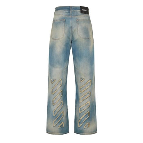OFF WHITE - Men's Patch Wide Leg Jeans