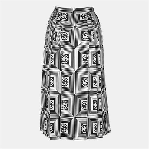 GUCCI - Women's Silk Midi Skirt