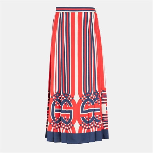 GUCCI - Women's Structured Pleated Midi Skirt