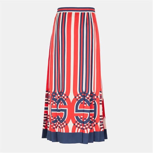 GUCCI - Women's Structured Pleated Midi Skirt