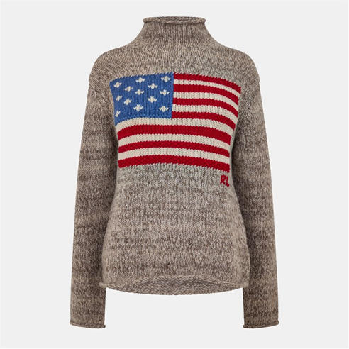 POLO RALPH LAUREN - Women's Flag Knitted Crew Neck Jumper