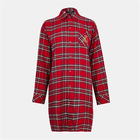 Lauren by Ralph Lauren - Women's Button-Through Relaxed Fit Nightshirt