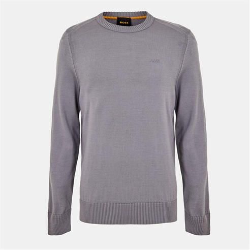 Boss - Men's Avac C Orange Crew Neck Jumper