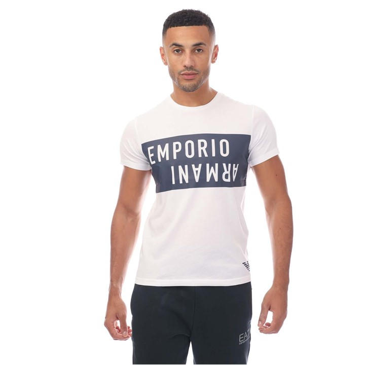 Emporio Armani Men's White Crewneck T-Shirt 2XL