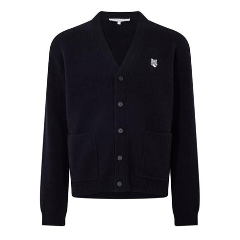 MAISON KITSUNE - Men's Fox Hood Milano Lamb Cardigan